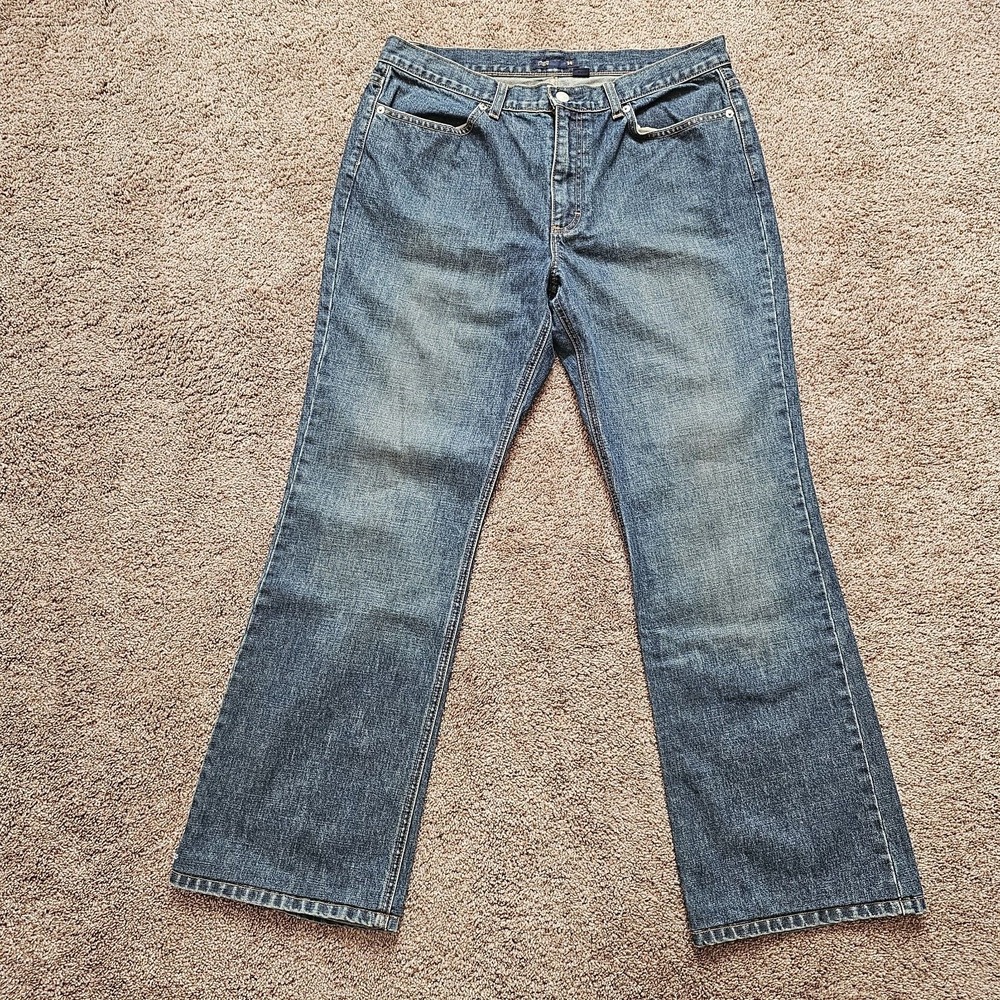 J. Crew Women's Boot Cut Jeans Dark Wash Faded Size 14 Inseam 29"